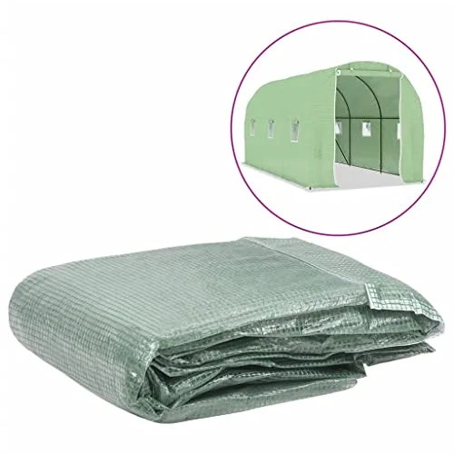 vidaXL Gewächshaus-Ersatzabdeckung (9 m²) 200x450x200 cm Grün – Bild 6