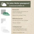 NATIV Pflanztunnel aus grünem Netzmaterial, Gartentunnel mit Stahlbügeln und Erdankern, Gemüseschutz und Vogelschutznetz, Alternative zum Folientunnel für Gemüsebeet, Hochbeet und Hausgarten - Thumbnail 7