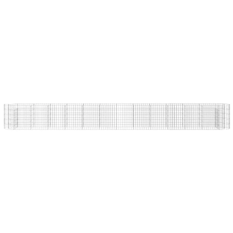 vidaXL Gabionen Hochbeet Steinkorb Pflanzkorb Gabionenkorb Pflanzkasten Pflanzkübel Pflanzbeet Garten Verzinktes Eisen 470x50x50 cm – Bild 5