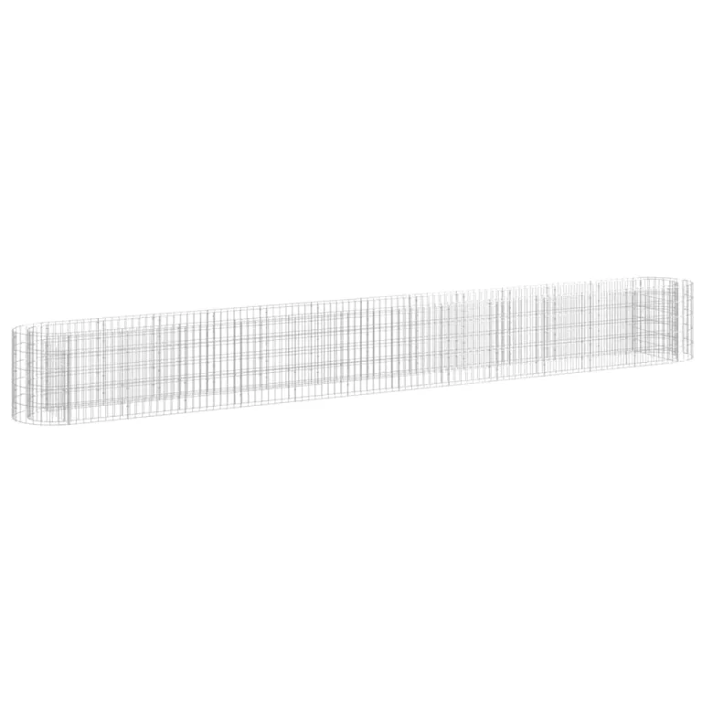 vidaXL Gabionen Hochbeet Steinkorb Pflanzkorb Gabionenkorb Pflanzkasten Pflanzkübel Pflanzbeet Garten Verzinktes Eisen 470x50x50 cm – Bild 1