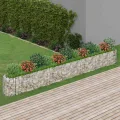 vidaXL Gabionen Hochbeet Steinkorb Pflanzkorb Gabionenkorb Pflanzkasten Pflanzkübel Pflanzbeet Garten Verzinktes Eisen 470x50x50 cm - Thumbnail 2