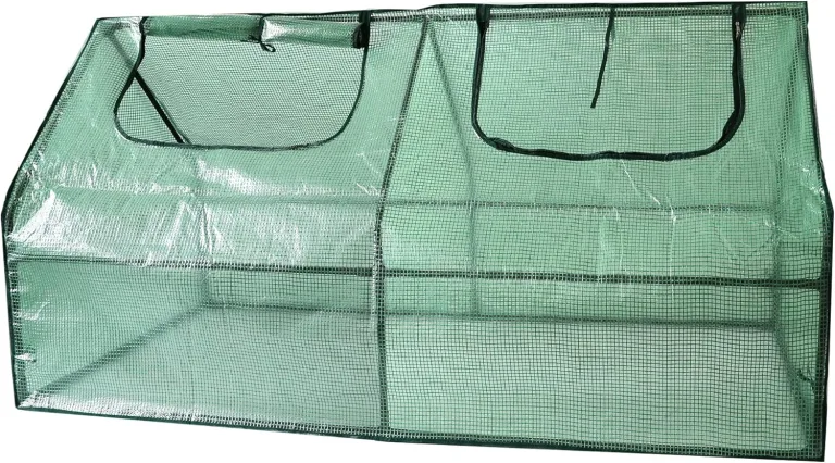 NATIV Foliengewächshaus | Gewächshaus mit 2 praktischen Zugriffsfenstern | Tomatenhaus aus robuster Gewächshausfolie | Treibhaus 182 x 90 cm, 90 cm hoch – Bild 1