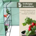 NATIV Foliengewächshaus | Tomaten Gewächshaus mit 8 praktischen Ablagen| Tomatenhaus aus robuster Gewächshausfolie | Treibhaus mit aufrollbarer Türe | Anzuchthaus 143 x 143 cm, 195 cm hoch - Thumbnail 4