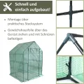 NATIV Foliengewächshaus | Tomaten Gewächshaus mit 8 praktischen Ablagen| Tomatenhaus aus robuster Gewächshausfolie | Treibhaus mit aufrollbarer Türe | Anzuchthaus 143 x 143 cm, 195 cm hoch - Thumbnail 3