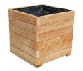 Gartenwelt Riegelsberger Massiver Pflanzkasten Mammut 58x58x57 cm aus Lärchenholz Natur Blumenkasten Blumentopf Pflanzkübel Kräutertopf Balkonkasten fertig montiert - Thumbnail 1