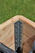 Gartenwelt Riegelsberger Massiver Pflanzkasten Mammut 100x50x39 cm aus Lärchenholz Natur Blumenkasten Blumentopf Pflanzkübel Kräutertopf Balkonkasten fertig montiert - Thumbnail 5