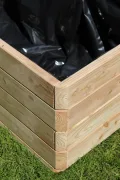 Gartenwelt Riegelsberger Massiver Pflanzkasten Mammut 100x50x39 cm aus Lärchenholz Natur Blumenkasten Blumentopf Pflanzkübel Kräutertopf Balkonkasten fertig montiert - Thumbnail 6