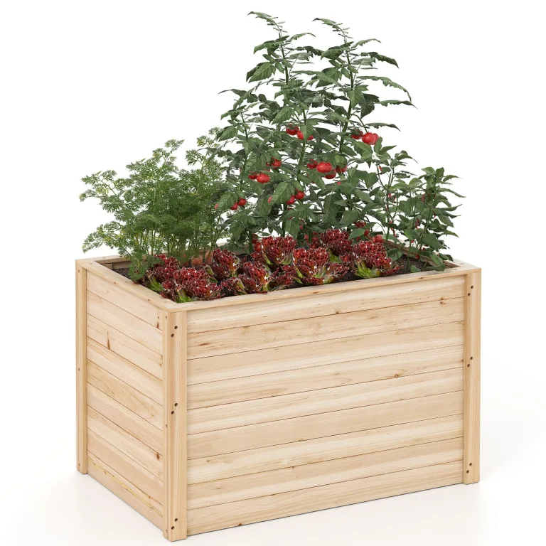 RELAX4LIFE Hochbeet Holz, Blumenbeet ohne Bodenplatte, Pflanzkasten Anzuchtbeet, Pflanzenbeet Frühbeet Gemüsebeet für Balkom Terrasse Garten Outdoor (L-formig) – Bild 9
