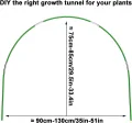 Gewächshaus-Hoops 6 Sätze von 7 Ft Grün Abnehmbaren Gewächshaus-Ringe für Pflanzenabdeckung Folientunnel Tunnelbogen Kunststoff Glasfaser Pflanztunnel Bögen für Gartenstoff Gartenpfähle - Thumbnail 2