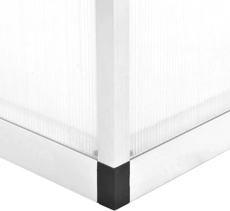 Gewächshaus Aluminium 362x190x195 cm 13,41 m³ Groß Glas Anlehngewächshaus Winterfest Heizung Tomatenhaus Glashaus Smart Garden – Bild 7