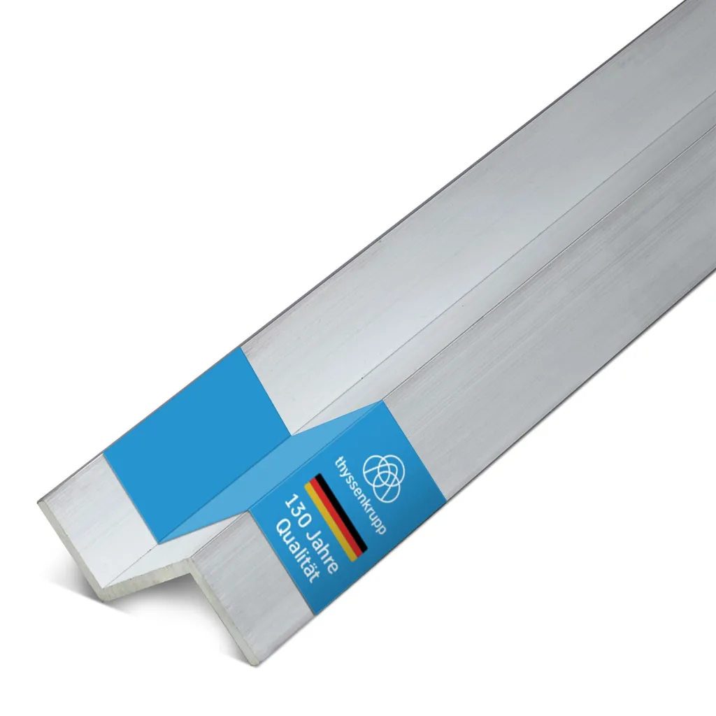 thyssenkrupp Z-Profil Aluminium 40 x 40 x 40 x 3 mm in 2450 mm Länge | Alu Profil | AlMgSi0,5 | EN AW-6060