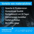 thyssenkrupp Z-Profil Aluminium 40 x 40 x 40 x 3 mm in 2450 mm Länge | Alu Profil | AlMgSi0,5 | EN AW-6060 - Thumbnail 7
