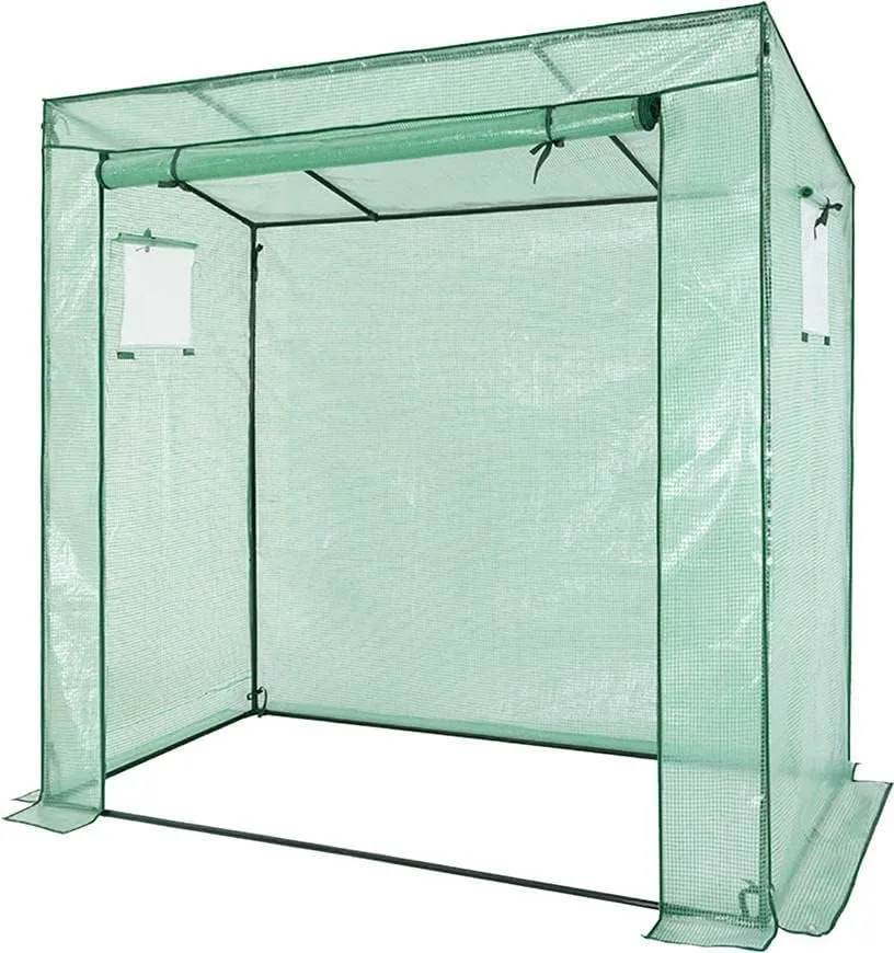 PROREGAL Gewächshaus PIVY mit Belüftungsfenster | Ideal geeignet für den Garten | HxBxT 173/150x200x80cm | Grün | Treibhaus, Tomatenhaus, Pflanzenhaus, Garten, Foliengewächshaus