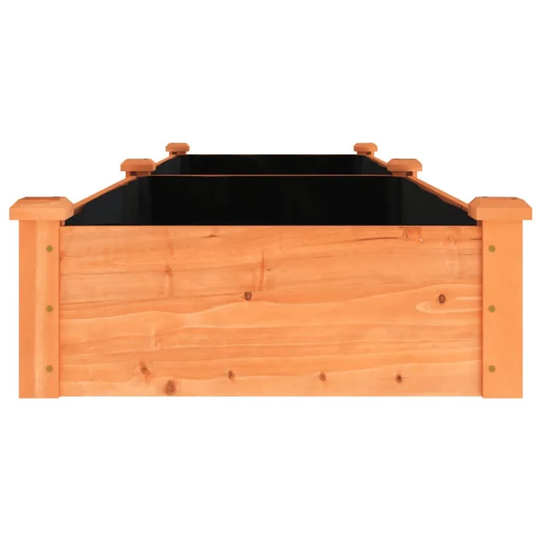 vidaXL Hochbeet, Pflanzbeet mit Einsatz, Pflanzkübel für Blumen Obst Gemüse, Kräuterbeet Gemüsebeet für Garten Balkon Terrasse, Braun Massivholz Tanne – Bild 7