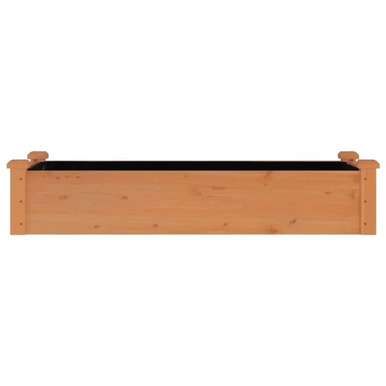 vidaXL Hochbeet, Pflanzbeet mit Einsatz, Pflanzkübel für Blumen Obst Gemüse, Kräuterbeet Gemüsebeet für Garten Balkon Terrasse, Braun Massivholz Tanne – Bild 6