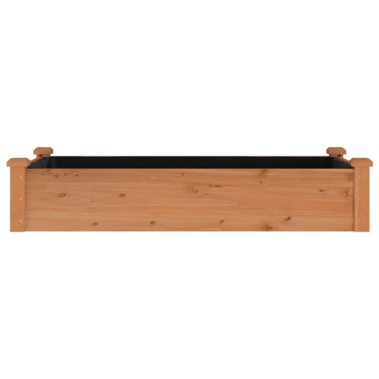 vidaXL Hochbeet, Pflanzbeet mit Einsatz, Pflanzkübel für Blumen Obst Gemüse, Kräuterbeet Gemüsebeet für Garten Balkon Terrasse, Braun Massivholz Tanne – Bild 6