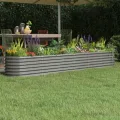 vidaXL Hochbeet Verzinkter Stahl 260x40x36 cm Grau - Thumbnail 2