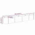 vidaXL Hochbeet Verzinkter Stahl 260x40x36 cm Grau - Thumbnail 3