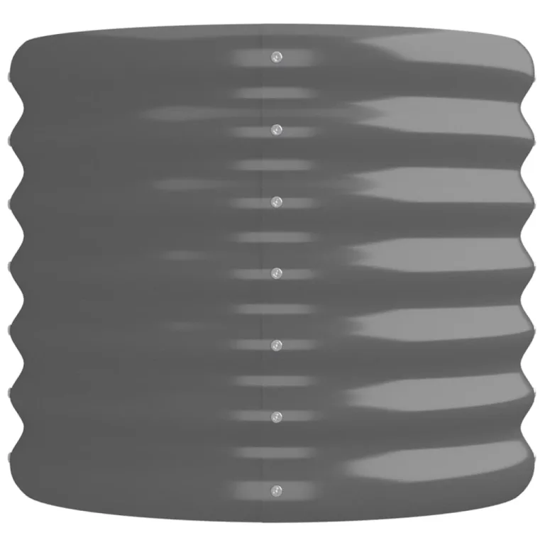 vidaXL Hochbeet, Wetterfestes Hochbeet für Garten Balkon Terrasse, Kräuterhochbeet zum Selber Bauen, Pflanzkasten aus Metall, Verzinkter Stahl Grau – Bild 6