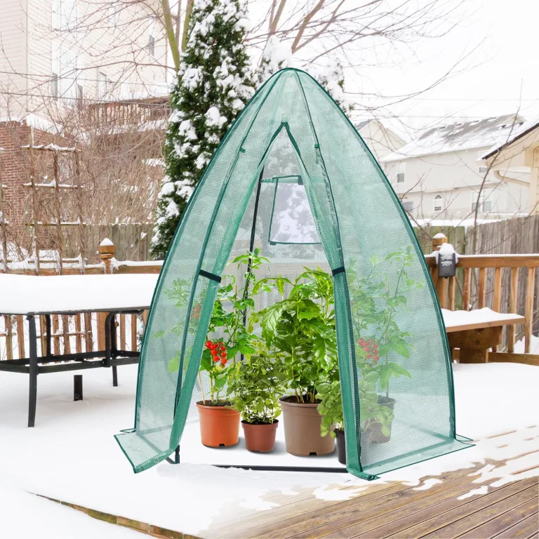 Ohuhu gewächshaus Foliengewächshaus, PE Halbtransparente Tomatengewächshaus 160x180 cm für Pflanzen Wetterfest Mehrzwecktreibhaus Pflanzenhaus Grün – Bild 2
