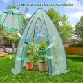Ohuhu gewächshaus Foliengewächshaus, PE Halbtransparente Tomatengewächshaus 160x180 cm für Pflanzen Wetterfest Mehrzwecktreibhaus Pflanzenhaus Grün - Thumbnail 3