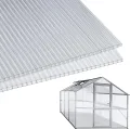 Gewächshausplatten 14 STK, mit 50 x W-Clips und 50 x Z-Clips, Zuschneidbarer,60,5x121 cm Polycarbonat Hohlkammerstegplatten 4mm klar,für Gewächshaus Gartenbau usw - Thumbnail 6