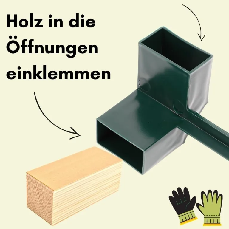 Eckverbindungen 4 Stück für Frühbeet Holzverbinder Beetecken Frühbeet Eckverbinder für Holzlatten Beet Eckpfeiler Beetumrandung Verbindungsstücke Halter – Bild 7