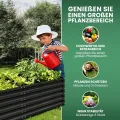 UDPATIO Hochbeet aus Metall,180x60x90 cm, Zink-Aluminium Freistehendes Hochbeete für Garten und Balkon, 970 L Pflanzkasten für Garten, zum Anbau von Gemüse, Blumen und Obst, Grauschwarz - Thumbnail 4