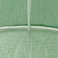 vidaXL Gewächshaus, Foliengewächshaus mit Stahlrahmen, Tomatengewächshaus mit Reißverschlusstür Fenstern, Treibhaus Folientunnel Frühbeet, Grün 40m² 10x4x2m - Thumbnail 6