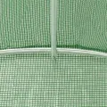 vidaXL Gewächshaus, Foliengewächshaus mit Stahlrahmen, Tomatengewächshaus mit Reißverschlusstür Fenstern, Treibhaus Folientunnel Frühbeet, Grün 42m² 14x3x2m - Thumbnail 6