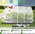 Netzgewebe Gewächshaus, Foliengewächshaus Tomatenhaus Frühbeet, Niedrig, Spitzdach, Insektenabweisend und Atmungsaktiv, Pflanzenhaus für den Tomaten Gemüse 180 x 90 x 90 cm, Weiß - Thumbnail 2