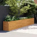 vidaXL Garten-Hochbeet 482 x 50 x 69 cm Cortenstahl - Thumbnail 2
