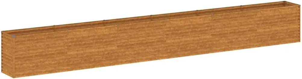 vidaXL Hochbeet, Wetterfest Pflanzkasten mit viel Platz, Pflanzkübel Blumenkasten für Balkon Garten, Blumenkübel Gemüsebeet, 578x50x69 cm Cortenstahl - Bild 1