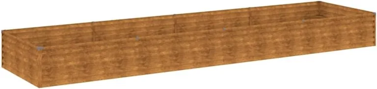 vidaXL Hochbeet, Wetterfest Pflanzkasten mit viel Platz, Pflanzkübel Blumenkasten für Balkon Garten, Blumenkübel Gemüsebeet, 387x100x36 cm Cortenstahl – Bild 2