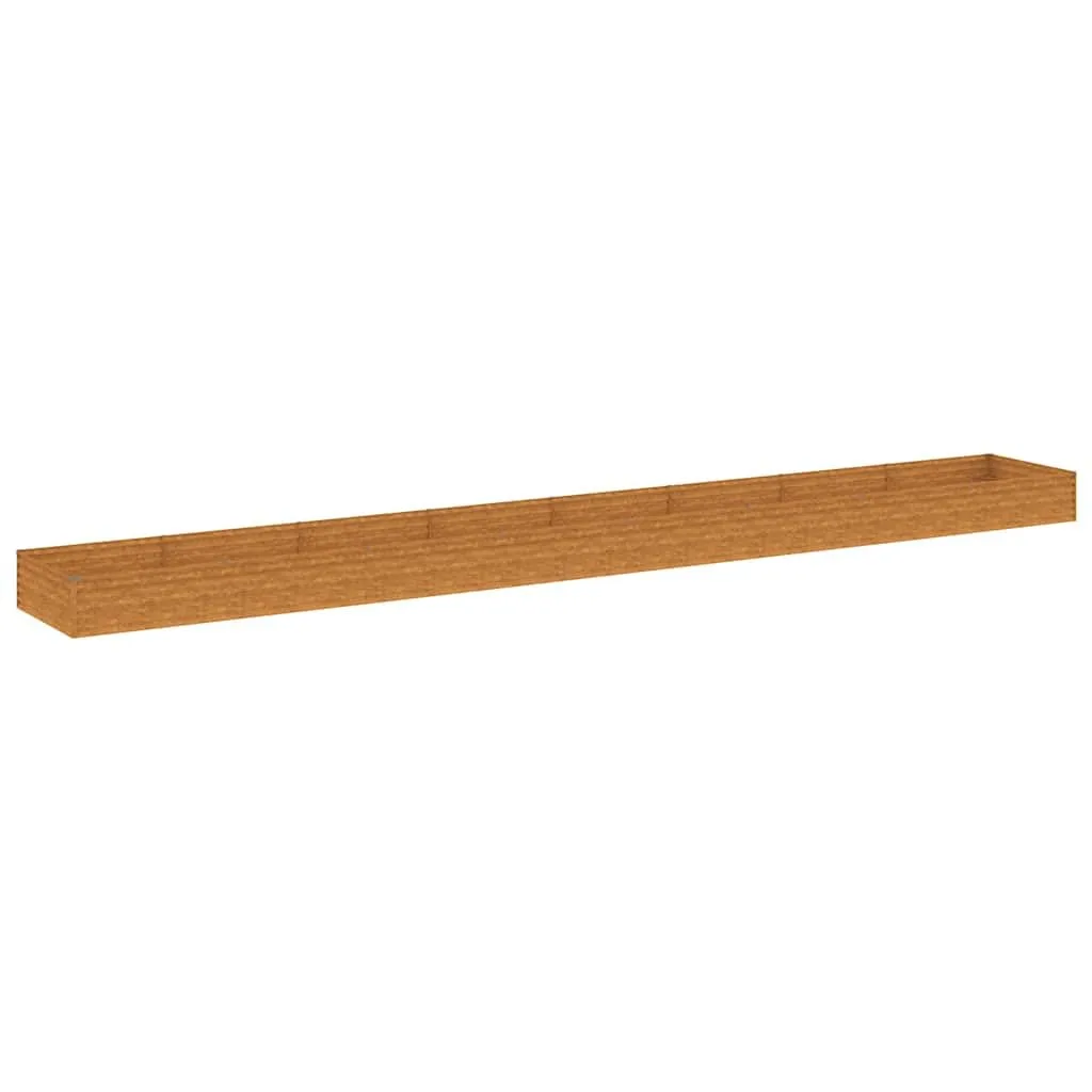 vidaXL Hochbeet, Wetterfest Pflanzkasten mit viel Platz, Pflanzkübel Blumenkasten für Balkon Garten, Blumenkübel Gemüsebeet, 770x100x36 cm Cortenstahl - Bild 1