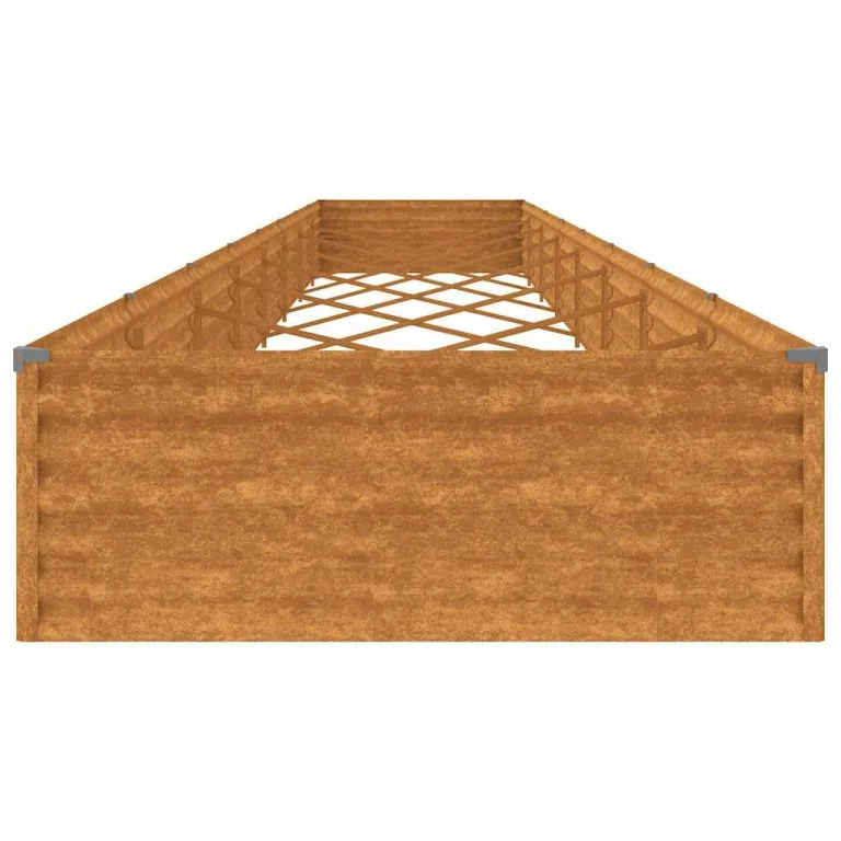 vidaXL Hochbeet, Wetterfest Pflanzkasten mit viel Platz, Pflanzkübel Blumenkasten für Balkon Garten, Blumenkübel Gemüsebeet, 770x100x36 cm Cortenstahl – Bild 9