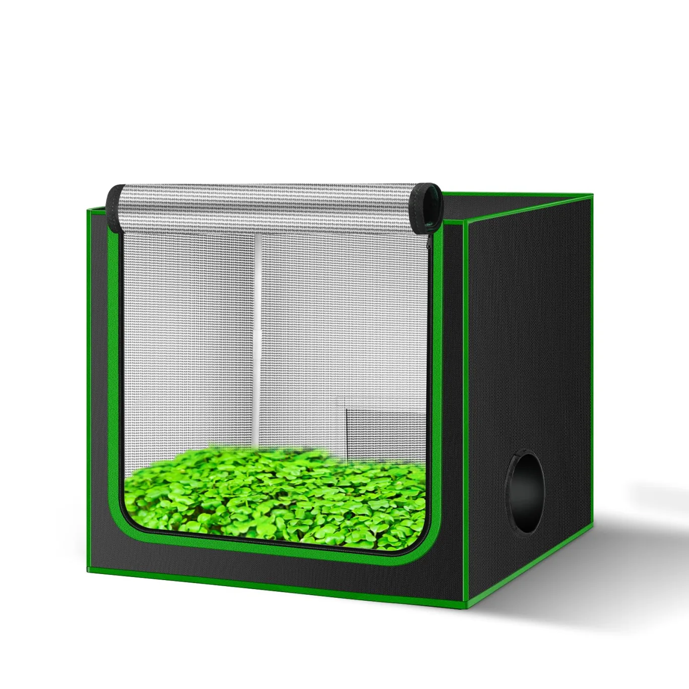 Kleines Wachstumszelt für Aerogarden, 61 x 40,6 x 50,8 cm, Hydrokultur-Anzuchtsystem, stark reflektierendes 600D-Diamant-Mylar-Leinwand mit Belüftungsfenster und Bodenwanne für - Bild 1