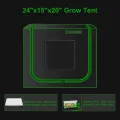 Kleines Wachstumszelt für Aerogarden, 61 x 40,6 x 50,8 cm, Hydrokultur-Anzuchtsystem, stark reflektierendes 600D-Diamant-Mylar-Leinwand mit Belüftungsfenster und Bodenwanne für - Thumbnail 4