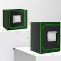 Kleines Wachstumszelt für Aerogarden, 61 x 40,6 x 50,8 cm, Hydrokultur-Anzuchtsystem, stark reflektierendes 600D-Diamant-Mylar-Leinwand mit Belüftungsfenster und Bodenwanne für - Thumbnail 5