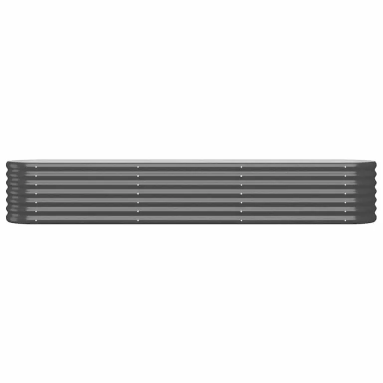 vidaXL Hochbeet, Wetterfestes Hochbeet für Garten Balkon Terrasse, Kräuterhochbeet zum Selber Bauen, Pflanzkasten aus Metall, Verzinkter Stahl Anthrazit – Bild 5