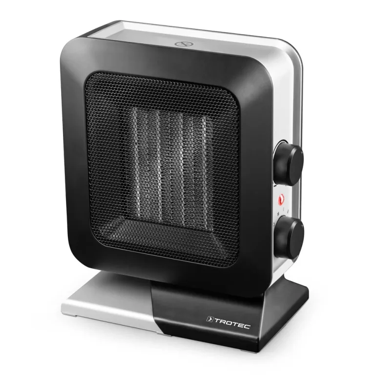TROTEC Keramik Heizlüfter TFC 13 E – Heizleistung 700 W / 1400 W – Elektroheizung mit Thermostat, Raumgröße 20 m² bis 50 m³, schwarz – Bild 2