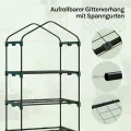 WOLTU Gewächshaus, Foliengewächshaus für Balkon Garten Terrasse, Tomatengewächshaus mit 3 Ablagen Tür, Winterfest stabil platzsparend, 69 x 125 x 49 cm, Grün - Thumbnail 7