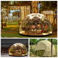Gewächshaus Gartenkuppel Iglu, 3,6 x 2,2 m PVC-Kuppelzelte, wetterfestes Gewächshaus, Gartenblasenzelt mit 2 x 10 m Lichterketten, transparentes Gartenkuppelhaus für den Außenbereich, Partys - Thumbnail 8