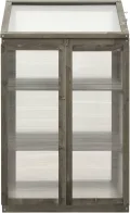 Gewächshaus Anlehngewächshaus Treibhaus Pflanzenhaus Aufzuchtschrank Frühbeetschrank Aufzuchtschrank Pflanzenhaus für Pflanzen 60x45x100 cm Tannenholz - Thumbnail 5