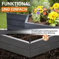 Garantia Ergo Hochbeet Stony L 75 - ergonomisches Hochbeet - Kunststoff sechseckig anthrazit - für Garten Gemüsebeet Kräuterbeet Pflanzenbeet - dekorative Steinoptik wetterfest modular steckbar - Thumbnail 5