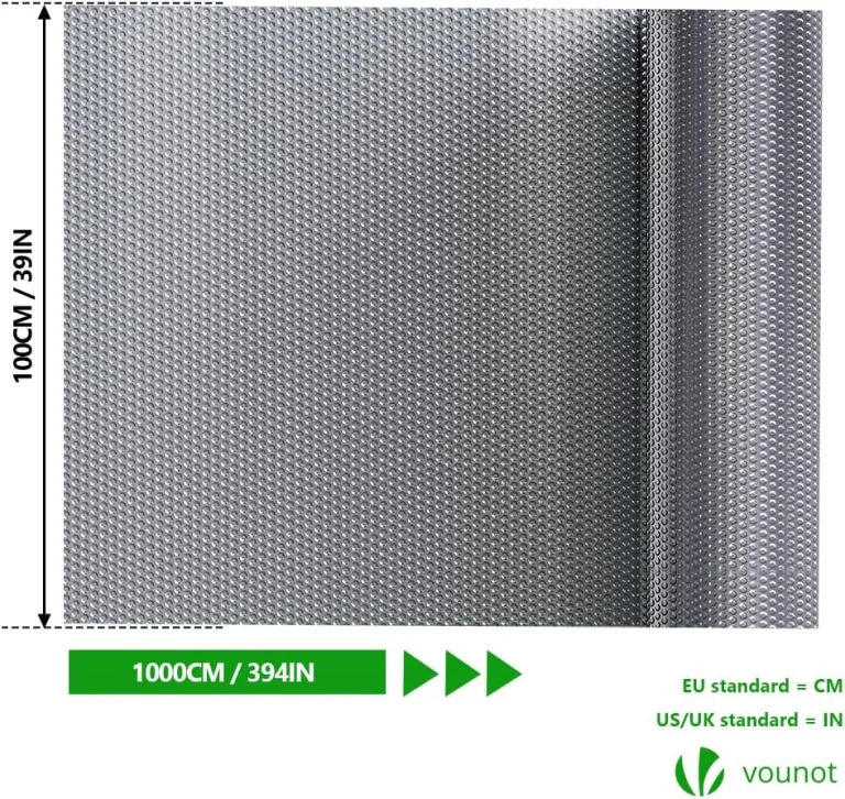 VOUNOT Isolierfolie Dämmfolie 10m x 100cm x 3mm, Doppelte Alu-Luftpolsterfolie Heizkörper Reflexionsfolie Thermofolie – Bild 4