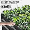 YITAHOME Outdoor Hochbeet Metall 240x120x60cm, Hochbeete-Kit aus Verdicktem Zink-Aluminium-Magnesium-Edelstahl-Metall Hochbeete für Garten mit Sicherheitsgummi für Gemüse, Blumen und Früchte (Schwarz) – Bild 2