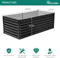 YITAHOME Outdoor Hochbeet Metall 240x120x60cm, Hochbeete-Kit aus Verdicktem Zink-Aluminium-Magnesium-Edelstahl-Metall Hochbeete für Garten mit Sicherheitsgummi für Gemüse, Blumen und Früchte (Schwarz) - Thumbnail 6