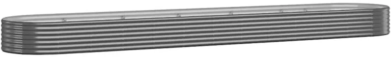vidaXL Hochbeet, Wetterfestes Hochbeet für Garten Balkon Terrasse, Kräuterhochbeet zum Selber Bauen, Pflanzkasten aus Metall, Verzinkter Stahl Anthrazit – Bild 7