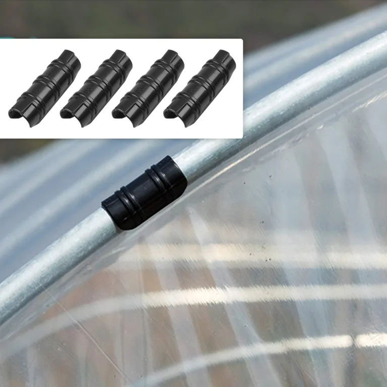 20 Stück 19 mm Kunststoff-Klemmen für Gewächshaus und Gartengebäude, feste Steckklemmen für Pflanzen – Bild 3